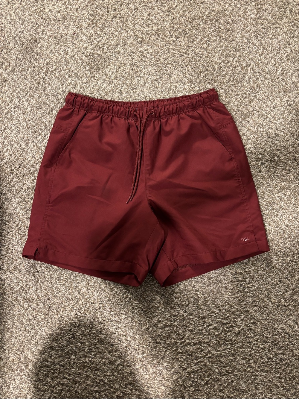 DSG Maroon Drawstring Athletic Shorts